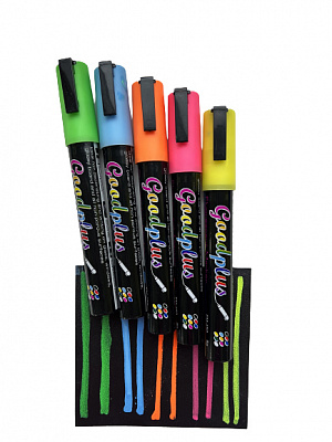 Набор маркеров меловых цветных 5 шт. 