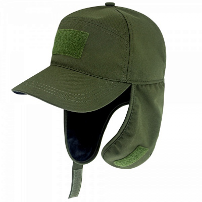 Кепка Expert ® тактическая, флис с ушками зимняя 58 оливковый