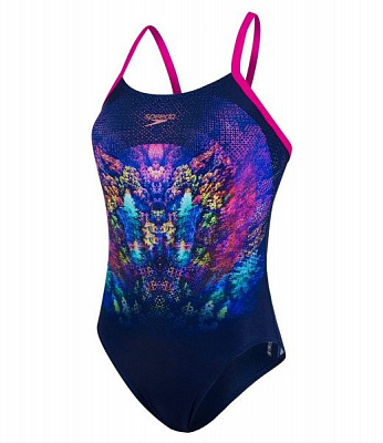 Купальник Speedo NatureFill Placement Digital Rippleback 8-08361C575 р.38 синій