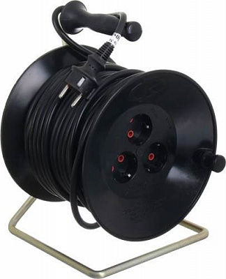 Удлинитель ОТК с заземлением 3 гн. черный 50 м Г-50-3х2.5 