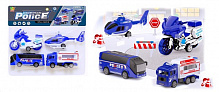 Игрушечный набор Qunxing Toys Спецтехника Полицейская служба BQ600-7