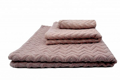 Полотенце Зигзаги Ring 50x90 см пудровый Simi 