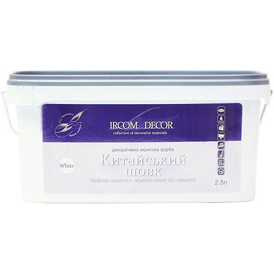Краска декоративная Китайский шелк Ircom Decor белое серебро 2,5 л
