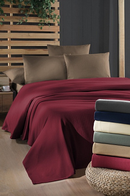 Комплект постельного белья Pique 2 красный La Nuit 