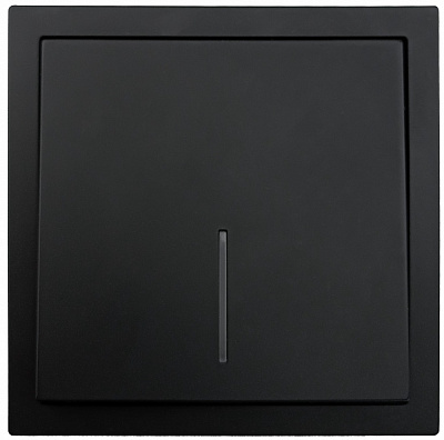 Механизм выключателя одноклавишный HausMark Juna с подсветкой черный