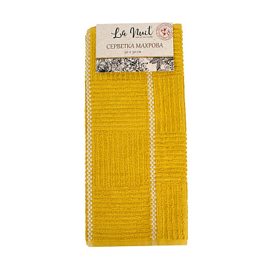 Серветка махрова 50x30 см гірчичний
