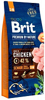 Корм Brit Premium Сеньор S/M для собак пожилого возраста, с курицей, 3 кг