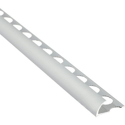 Уголок для плитки Braz Line внешний алюминий 25 мм 2,7м серебро 