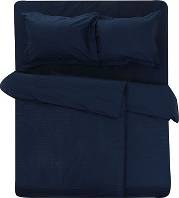 Комплект постельного белья Exclusive Navy семейный синий La Nuit 