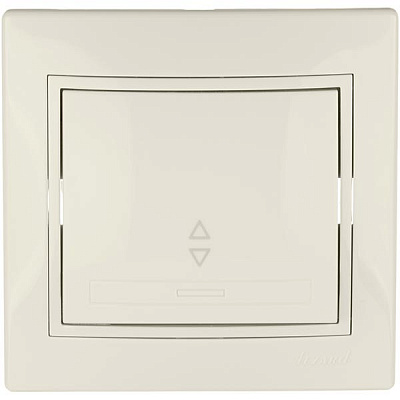 Выключатель проходной одноклавишный Lezard Mira без подсветки 10 А 220В IP20 кремовый