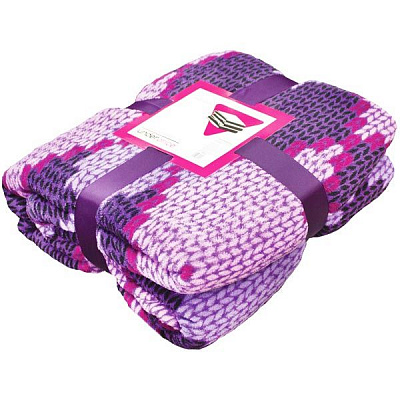 Плед мікрофібра Underprice Ромб фіолетовий  160x200 см
