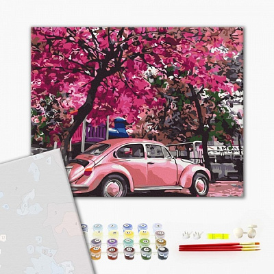 Картина по номерам Цветущая парковка 40x50 см Brushme 