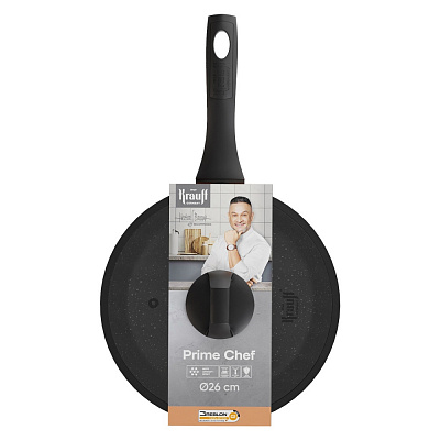 Сковорода з кришкою Krauff глибока 26 см Prime Chef 25-45-224