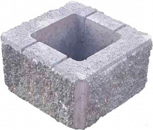 Блок декоративний бетонний колотий для стовпа 400x400x200 мм коричневий Золотой Мандарин 