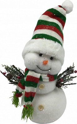Декорація новорічна New Star сніговик з блискітками F91941 34 см