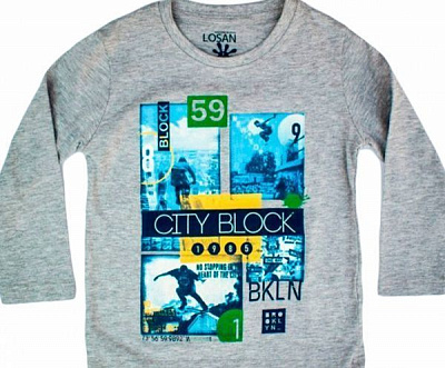 Футболка LOSAN р.104 серый 1355 