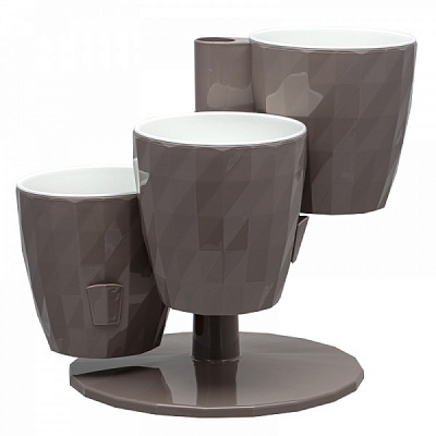 Кашпо Ruby Тріо круглий 1 л мокко (КШ-5440)