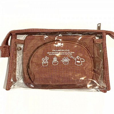 Косметичка коричневый NK3-3MN-br 