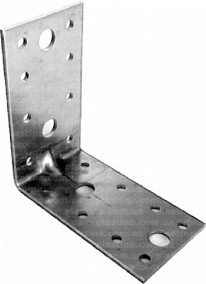 Кутник монтажний металевий L-подібний 80x80x40 мм 1,8 мм (1шт.)