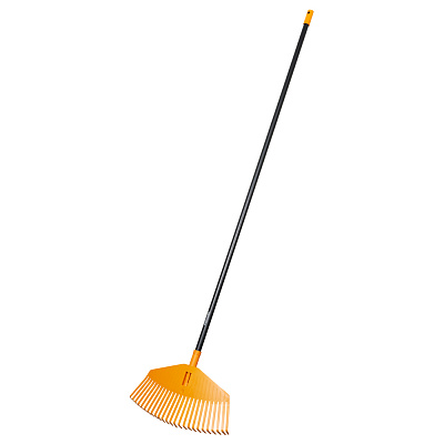 Грабли веерные Fiskars большие для листьев М оранжевые