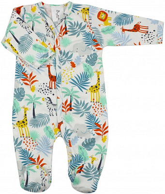 Комбінезон для хлопчика Bambinelli Звірятка р.56 білий із малюнком