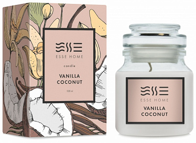 Свічка ароматична Esse HOME Vanilla Coconut 100 г