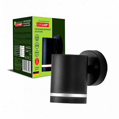 Светильник уличный настенный Eurolamp 30 Вт GX53 черный LH-GX53(spot)N1