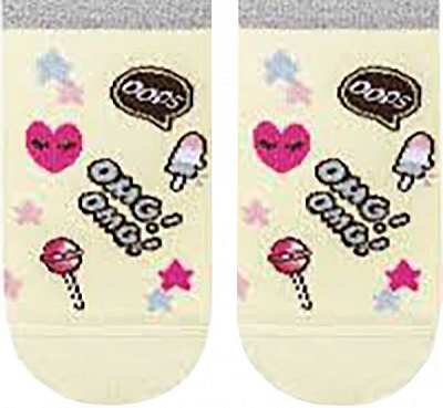 Носки детские Conte-Kids ACTIVE ультракороткие 333 17С-87СП р.24 кремовый 