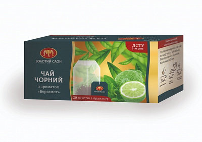 Чай черный Золотий Слон Бергамот 20 шт. 0,026 г 