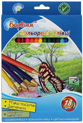 Олівці кольорові 5-203/2 18 шт. Барвінок