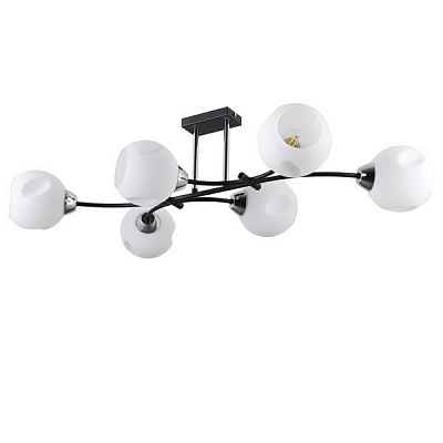 Люстра стельова Victoria Lighting 6x40 Вт E14 хром/чорний Blank/PL6