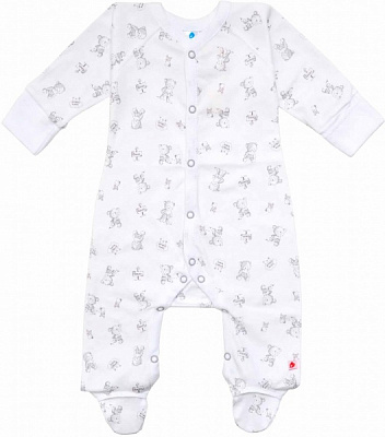 Комбінезон Minikin сірий ведмедик р.74 білий 198050374