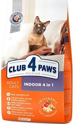 Корм Club 4 Paws Premium Indoor 4 в 1 900 г