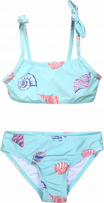Купальник для девочек HW 25ENGL1 р.98-104 голубой с принтом