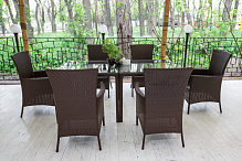 Комплект мебели TERICO Кипр-Милано на 6 персон коричневый 
