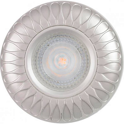 Светильник точечный LightMaster MR16 GU5.3 жемчужное серебро DL6047 жемчужне срібло 