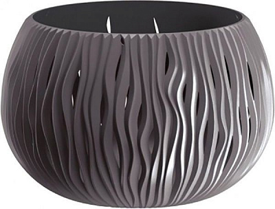 Горшок пластиковый Prosperplast Sandy Bowl Basic круглый 3,9л серый (23858-405) 