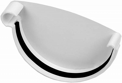 Заглушка ринви ліва Giza 120 мм білий