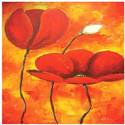 Полотно з контуром маки 1 вересня