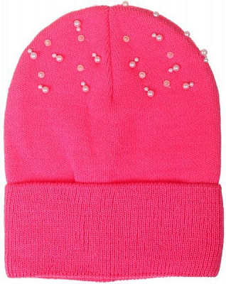 Шапочка дитяча для дівчинки Kraft+ 9581 р.50-52 малиновий