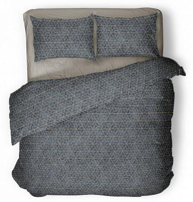 Комплект постільної білизни Fan 2 сірий із малюнком Luna