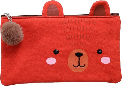 Пенал школьный Медвежонок MBF20PC005 красный