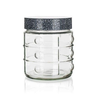 Банка для сыпучих с металлической крышкой 1 л Granite Banquet