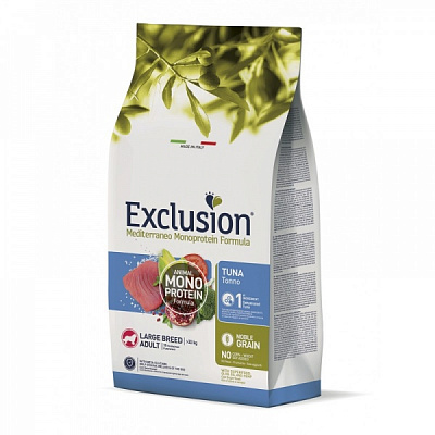 Корм сухий для дорослих собак для крупних порід Exclusion Adult Tuna Large Breed тунець 12 г