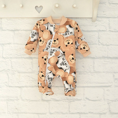 Человечек для мальчика Blanka Медвежонок р.68 коричневый 110019 