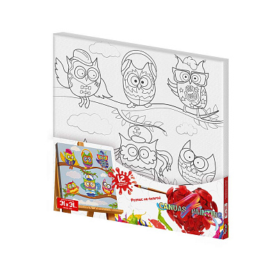 Набор для росписи Danko Toys Canvas Painting с.7 №4 машинки 31x31 см PX-07-05