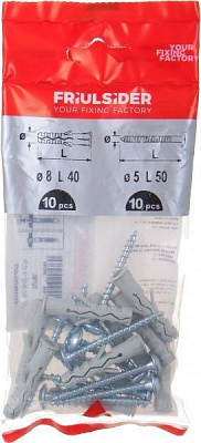 Дюбель распорный 8x40 мм 10 шт. Friulsider