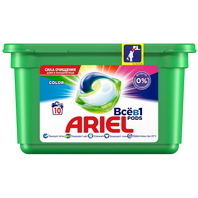 Капсулы для машинной стирки Ariel Pods Все-в-1 Color 10 шт. 