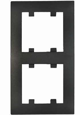 Рамка двойная Makel Rizz вертикальная черный матовый 88054707