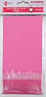 Набір заготовок для листівок 5 шт. 10x20 см рожевий 230 г/м2 